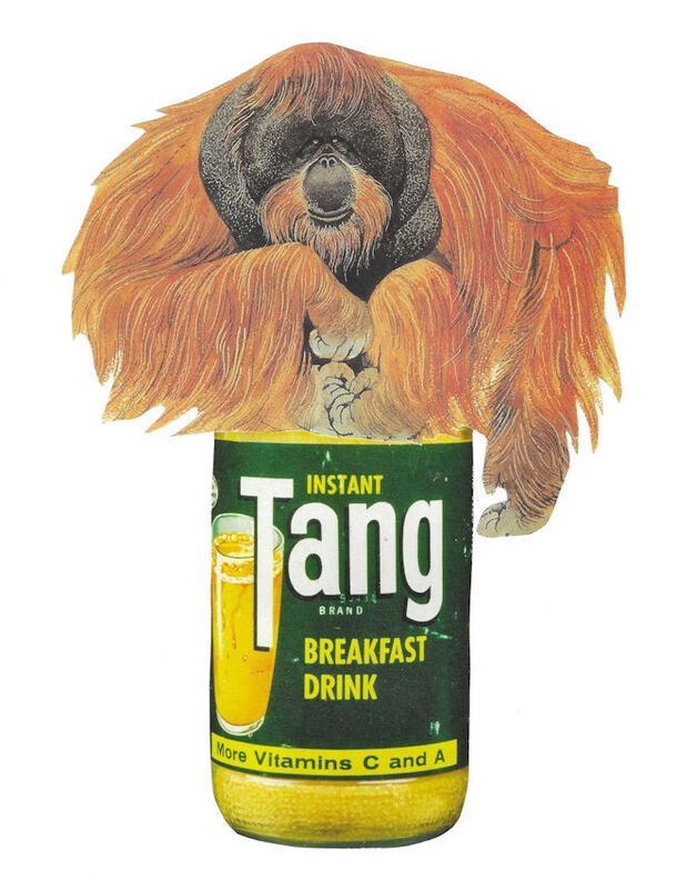 Original Collage Art - Breakfast Companion Artwork - product images