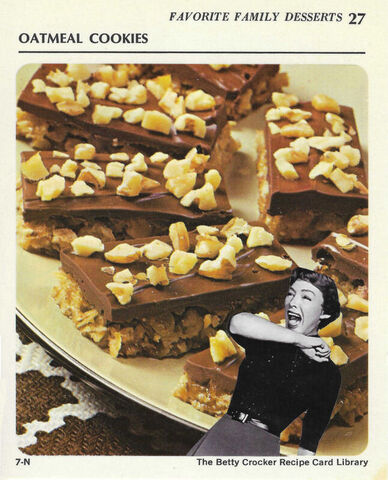 Original,Collage,Art,-,Cookies,and,Scream,Artwork,original collage, cookies and scream recipe card collage, screaming woman surreal artwork, vintage kitchen decor, unique funny foodie gift, handmade collage art