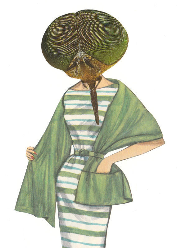 Original Collage Art - Fly Girl Artwork - product images