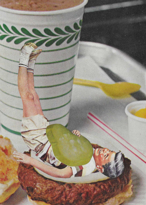 Original Collage Art - The Diner Dream Artwork - product images