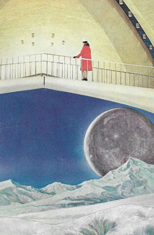 Original,Collage,Art,-,Space,Walk,Artwork,original collage, woman outer space paper collage, space walk vintage fantasy cosmic artwork, unique retro futurism gift, handmade collage art