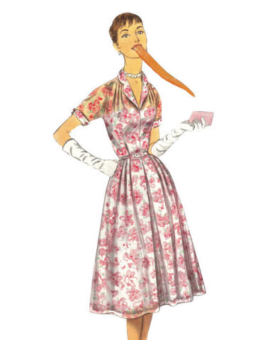Original,Collage,Art,-,The,Gossip,Artwork,original collage, woman vintage pink dress long tongue paper collage, the gossip funny fashion artwork, unique retro humor gift, handmade collage art