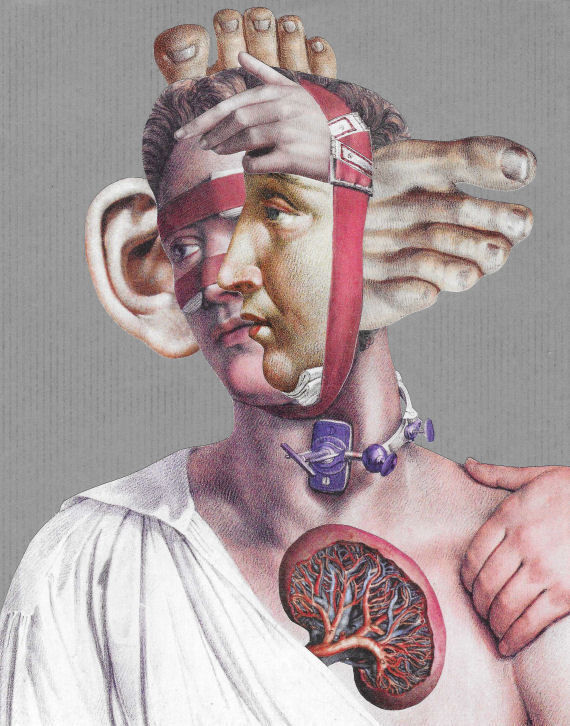 Original Collage Art - Frankenstein's Monstera Artwork - product images