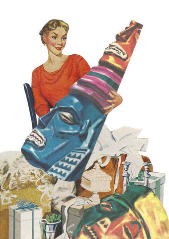 Original,Collage,Art,-,From,the,In-Laws,Artwork,original collage, retro woman wedding gift primitive totem paper collage, from the in-laws funny bridal shower artwork, marriage humor wall decor, unique wedding gag gift, handmade collage art
