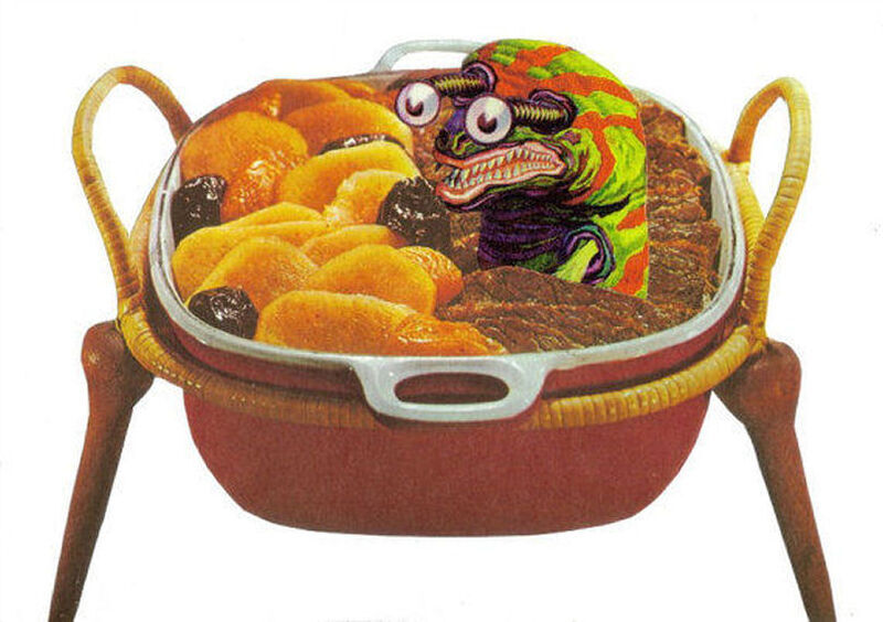 Original Collage Art - Creature Casserole Artwork - product images
