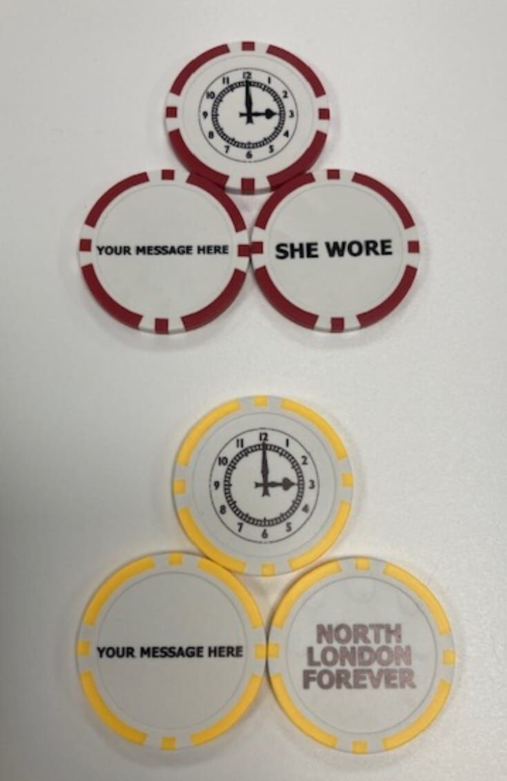 Custom Golf poker chip ball markers She Wore Shop