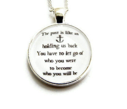 Nautical,Anchor,Carrie,Bradshaw,Quote,Necklace,quote, black, white, anchor, nautical, carriebradshaw, sexandthecity, sarahjessicaparker, theartisangroup, gift, for her, empowering, woman