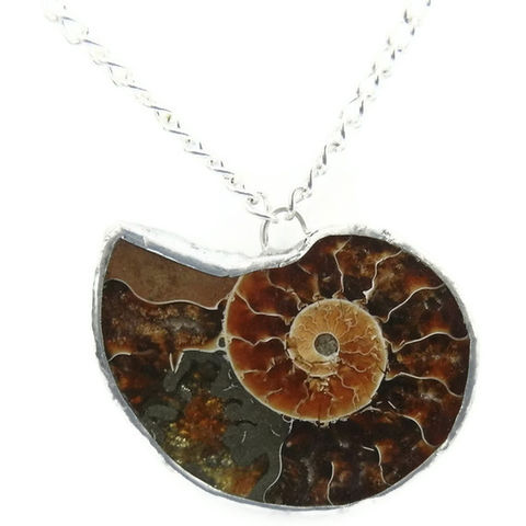 Ammonite,Fossil,Fibonacci,Silver,Necklace,handmade, nature, earthy, natural, fossil, ammonite, for her, gift, necklace