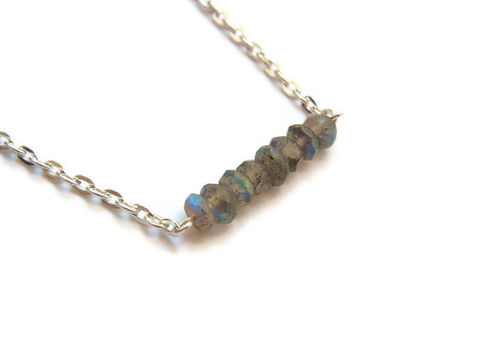 Petite,Labradorite,Blue,Flash,Necklace,labradorite, healing gemstones, healing gemstone necklace, healing jewelry, gemstone, blue flash, labradorite necklace, jewelry, for her, jewelry for her, necklace for her