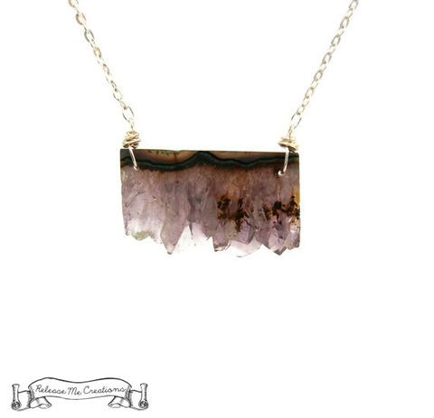 Rare,Amethyst,Druzy,Citrine,Slice,Necklace,druzy necklace, druzy slice necklace, amethyst druzy, amethyst druzy slice necklace, amethyst druzy slice pendant, for her, jewelry for her, releasemecreations, purple, blue, orange, healing gemstone, healing jewelry, healing necklace.