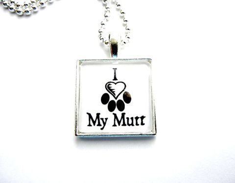 I,Love,My,Mutt,Necklace,Paws,in,the,City,Rescue,Jewelry,mutt jewelry, mutt love, mutt necklace, charity necklace, animal rescue jewelry, dog rescue, pawsinthecity, unisex, for him, for her, black, heart