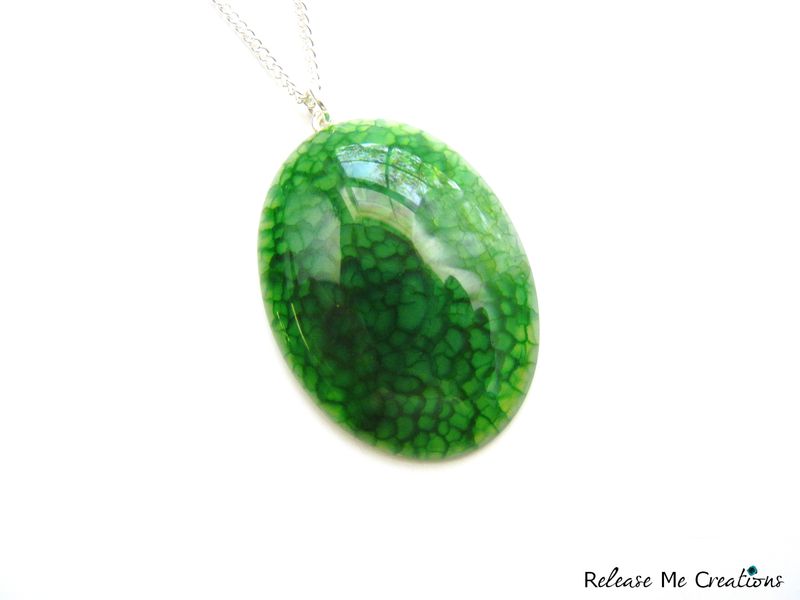 Emerald Spider Onyx Gemstone Necklace - product image  