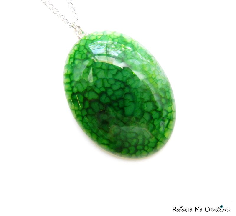 Emerald Spider Onyx Gemstone Necklace - product image  