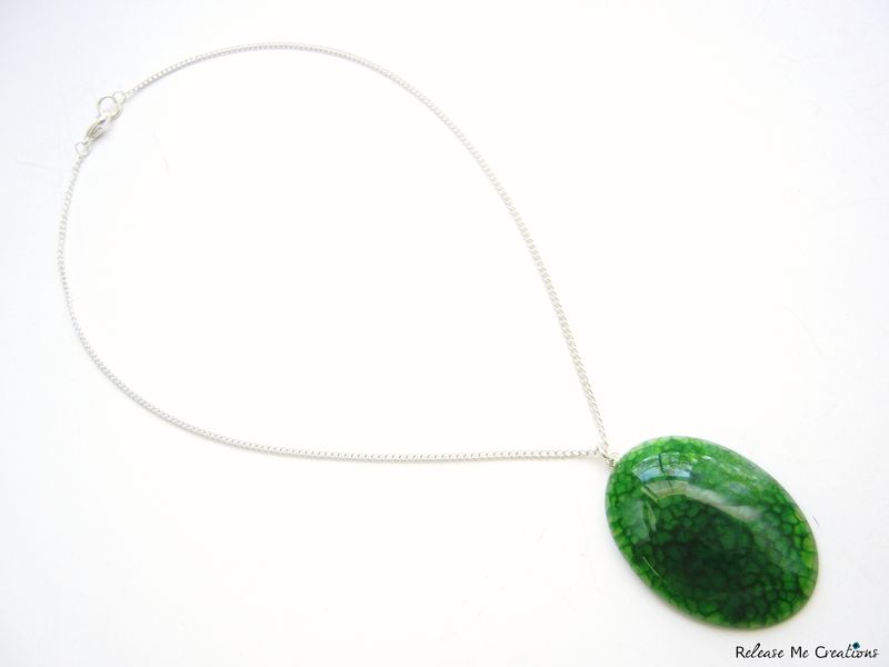 Emerald Spider Onyx Gemstone Necklace - product image  