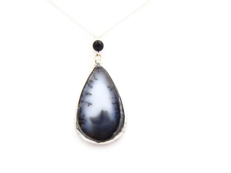 Incredible Black White Merlinite Necklace - product image  