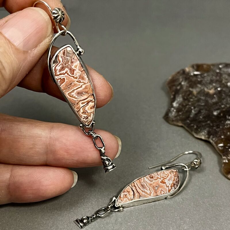 Rosetta Jasper Earrings, Silversmith Made - product images  of 