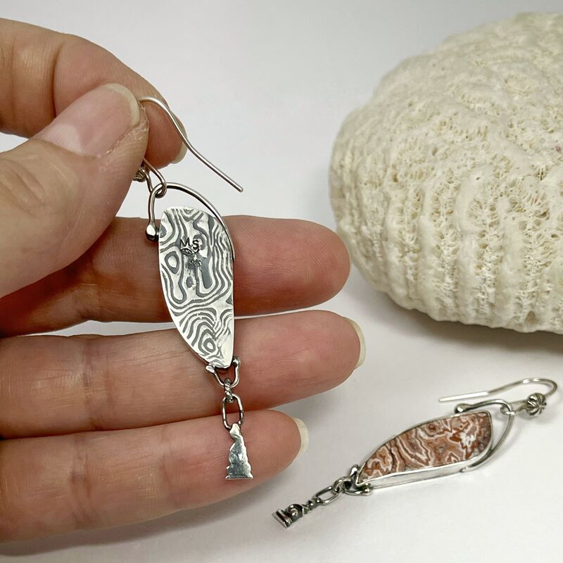 Rosetta Jasper Earrings, Silversmith Made - product images  of 