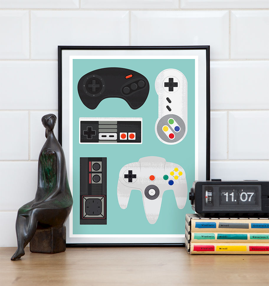 Retro Video Game Poster, SNES print, Nintendo poster ReStyle Shop