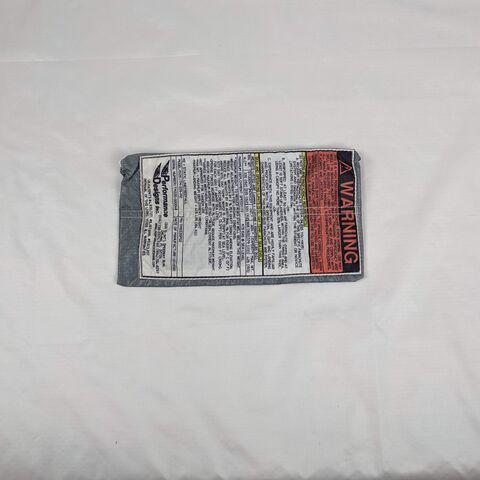 Gray,Parachute,Warning,Label,Panel,Repurposed,into,a,Zipper,Pouch