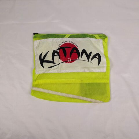 Neon,Yellow,Parachute,Katana,Logo,End,Panel,Zippered,Pouch