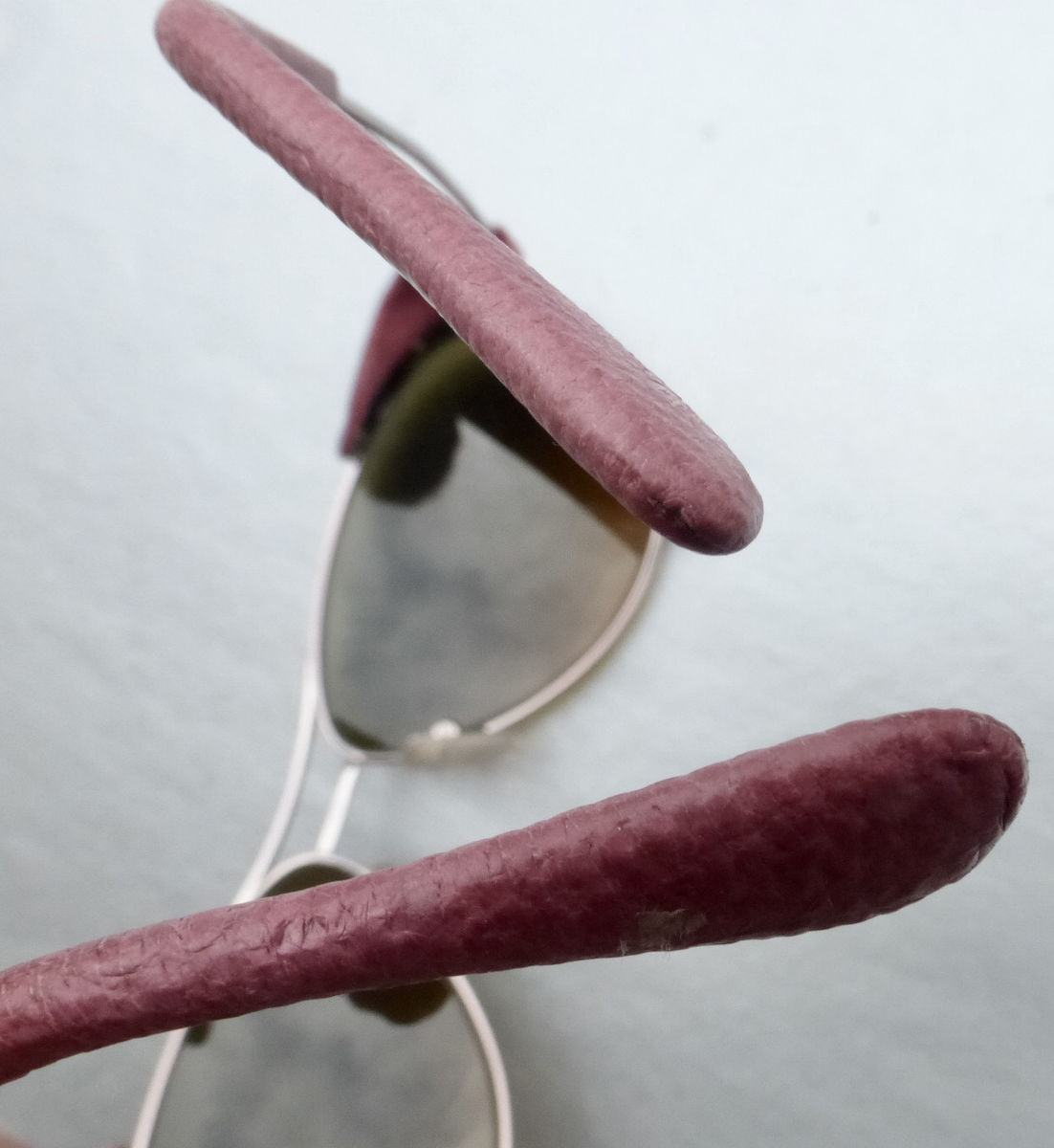 Burberry Pink Leather Aviator Sunglasses Sun / Wind / Side Shield Brown Lens SAFILO Shades Rose Gold Tone Metal Skull Temples Spatula Tips Rim Glasses Eyewear Windguard Winged Eyeglasses Frame Eyewear Italian Designer Punk Steampunk Sporty Villa Collezion - product images  of 