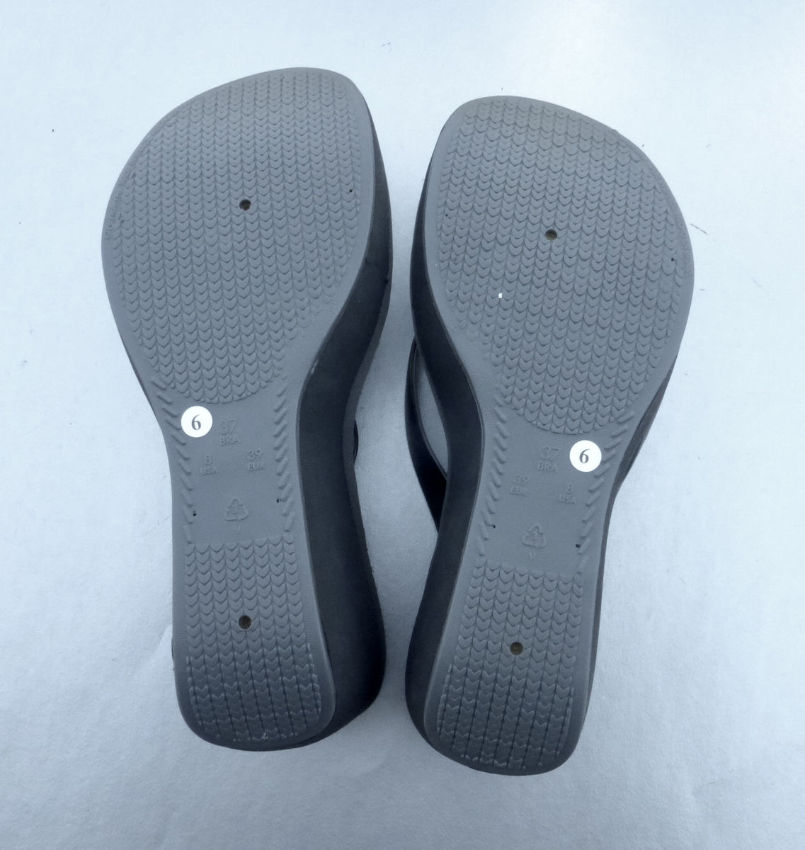 Ipanema Wedge Flip Flops Black Gray Sandals Size UK 6 US 8 EU 39  Lipstick III Thong High Heels Summer Rubber Platform Brazil Brazilian Villa Collezione Villacollezione 81706 41088 7909171430872 964153 - product images  of 