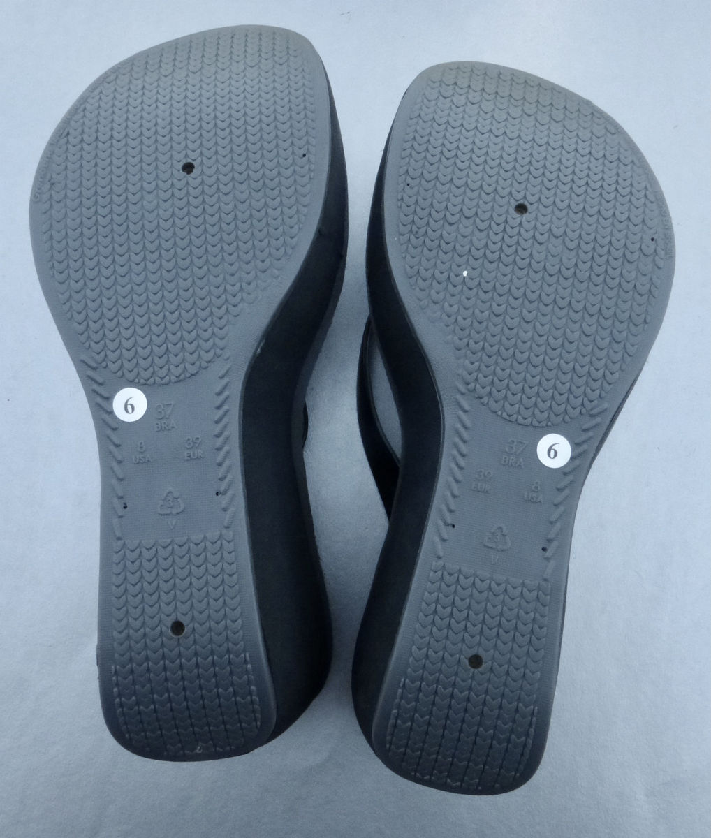 Ipanema Wedge Flip Flops Black Gray Sandals Size UK 6 US 8 EU 39  Lipstick III Thong High Heels Summer Rubber Platform Brazil Brazilian Villa Collezione Villacollezione 81706 41088 7909171430872 964153 - product images  of 