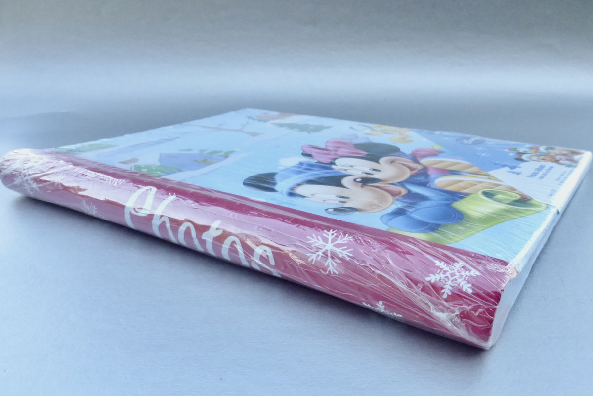 Rare Mickey &amp; Minnie Mouse Goofy Photo Album Authentic Disney Pink Piglet Character Photograph Book Spiral Notebook Picture Christmas Winter Wonderland Season Festive Seasonal Kids Babies Girls Boys Children Collectible Collection Pictures Memoirs Mem - product images  of 