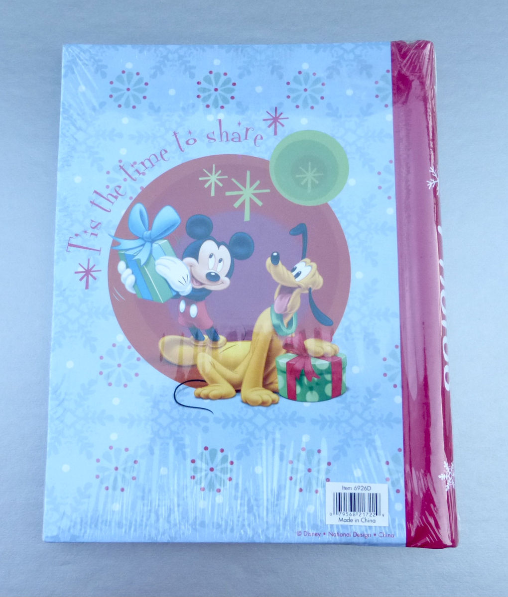 Rare Mickey &amp; Minnie Mouse Goofy Photo Album Authentic Disney Pink Piglet Character Photograph Book Spiral Notebook Picture Christmas Winter Wonderland Season Festive Seasonal Kids Babies Girls Boys Children Collectible Collection Pictures Memoirs Mem - product images  of 