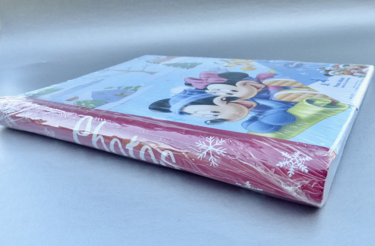 Rare Mickey &amp; Minnie Mouse Goofy Photo Album Authentic Disney Pink Piglet Character Photograph Book Spiral Notebook Picture Christmas Winter Wonderland Season Festive Seasonal Kids Babies Girls Boys Children Collectible Collection Pictures Memoirs Mem - product images  of 