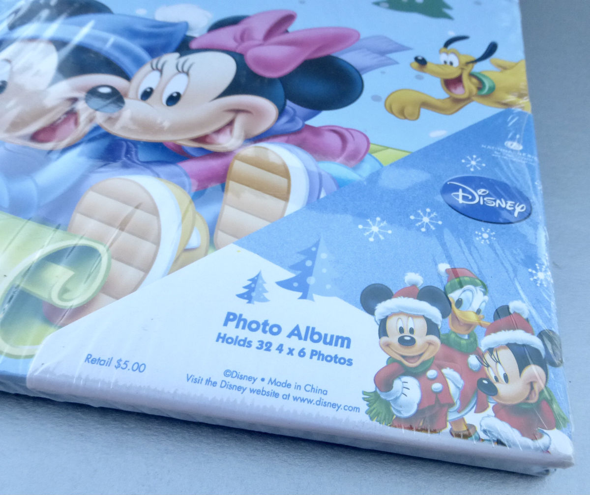 Rare Mickey &amp; Minnie Mouse Goofy Photo Album Authentic Disney Pink Piglet Character Photograph Book Spiral Notebook Picture Christmas Winter Wonderland Season Festive Seasonal Kids Babies Girls Boys Children Collectible Collection Pictures Memoirs Mem - product images  of 