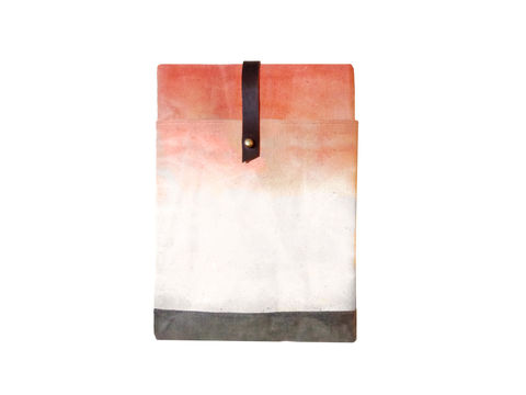 Sessa,Carlo,iPad,Case,-,Tequila,Bags_And_Purses,Laptop,Padded,ipad_case,canvas_ipad_case,dip_dye,hand_dye,ombre,leather,chrome_buckle,olive,brown,sessa_carlo,hand_waxed,waxed_canvas,military,utility,red,wool,brass,canvas, tequila