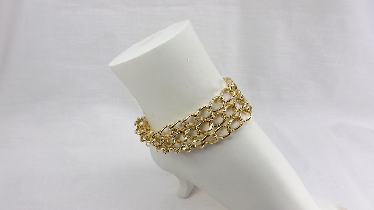 Chunky Chain anklet Three chain ankle bracelet summer jewelry My Pretty Muse