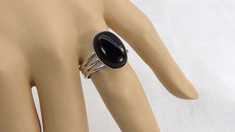 Adjustable,ring,black,onyx,gemstone,oval,stone,Under,$20,Adjustable ring, black onyx ring, onyx gemstone jewelry,  oval black stone ring, gift Under $20