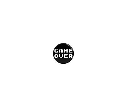 Game over pinback button - product images  of 