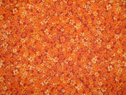 Confetti,Floral,Reproduction,Orange,Flower,Calico,Cotton,Sewing,Fabric,Supplies, Fabric, fabric_cloth_material__floralorange_calico_cotton_homespun_quilt_craft_diy_apparel_home_decor