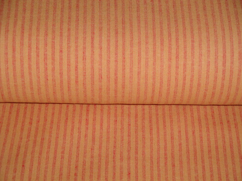 Hampshire Primitive Red Stripe Brushed Flannel Fabric - product image  