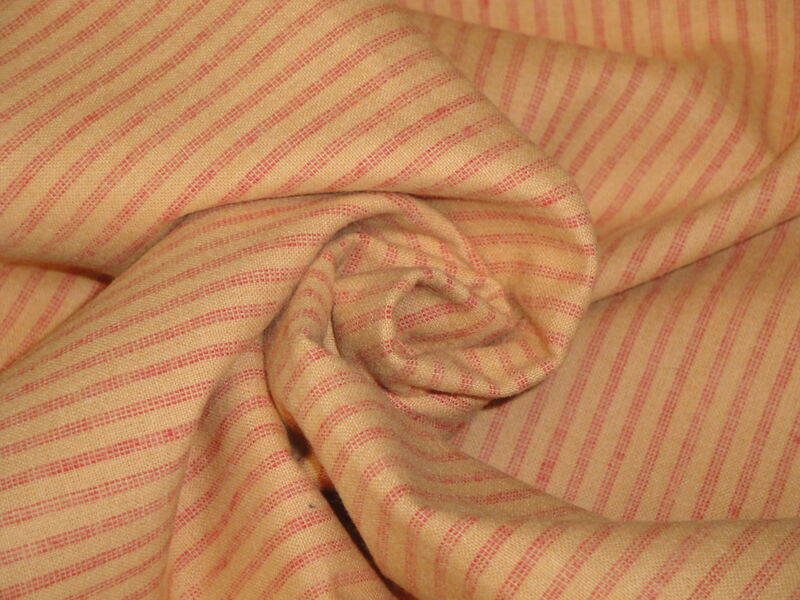 Hampshire Primitive Red Stripe Brushed Flannel Fabric - product image  