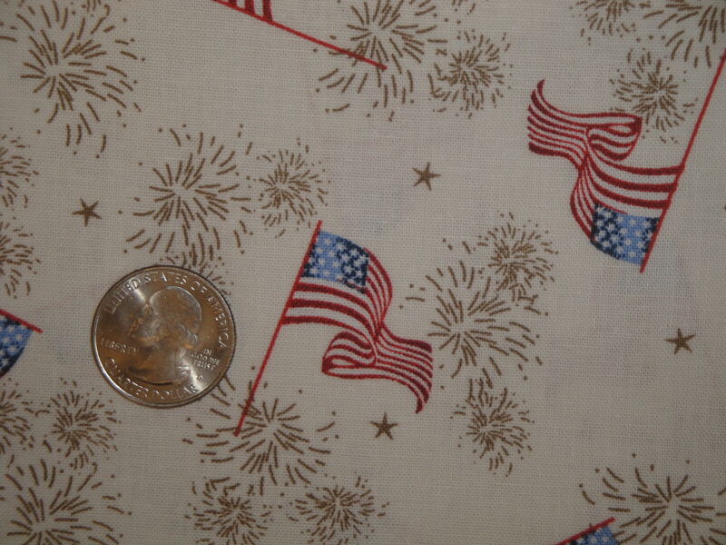 Americana Flag Stars Fireworks Cotton Fabric - product image  