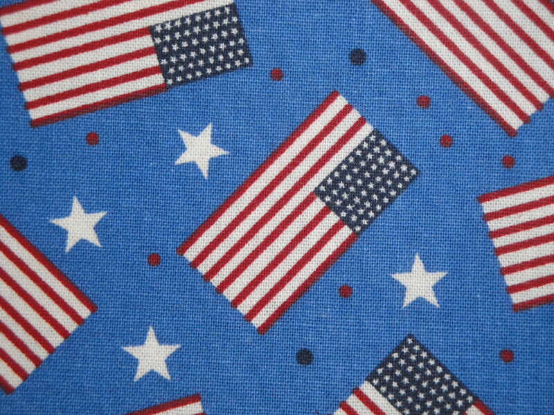 Americana Flag Stars Dots Fireworks Cotton Fabric - product image  