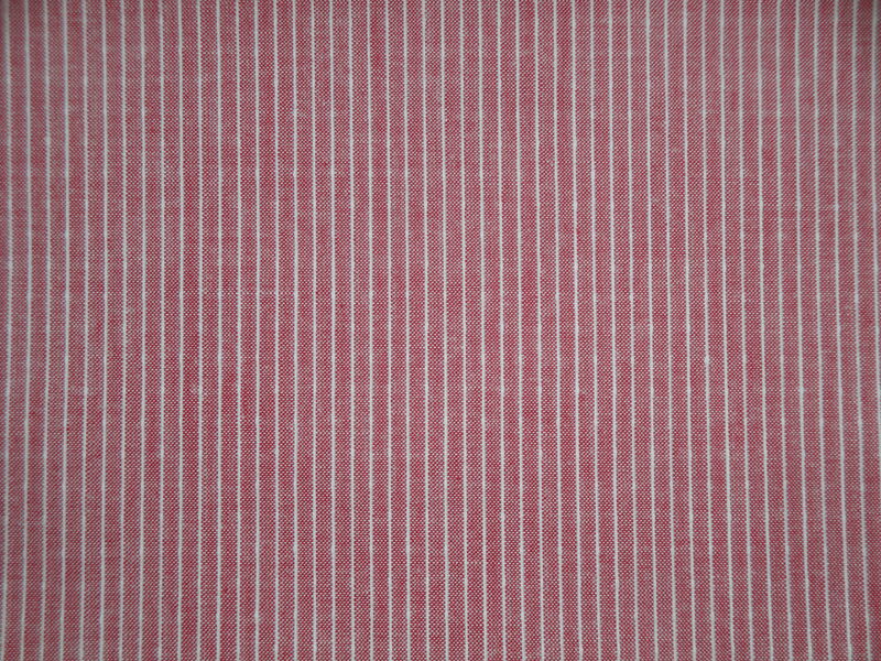 Providence Red And White Stripe Woven Cotton Homespun Fabric - product image  