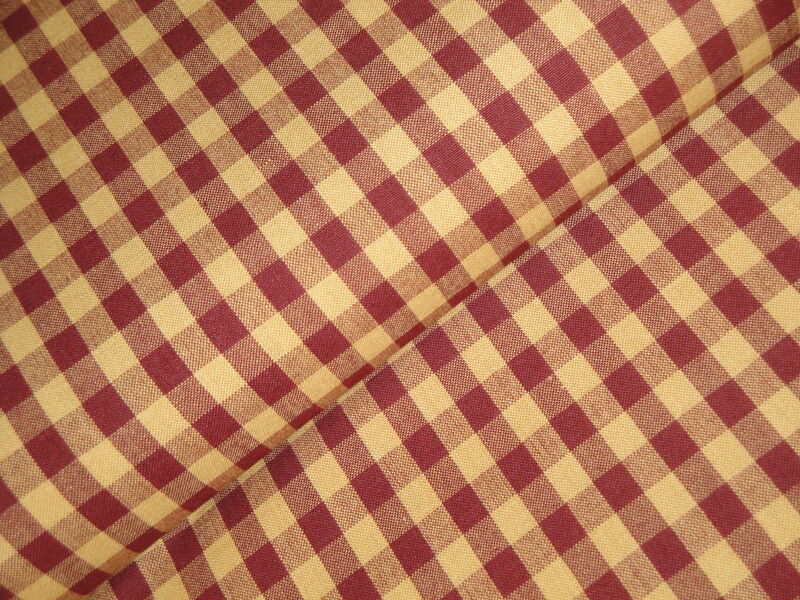 Diamond Textiles Country Homespun Collection Woven Cotton Wine Wheat Check Fabric  - product image  