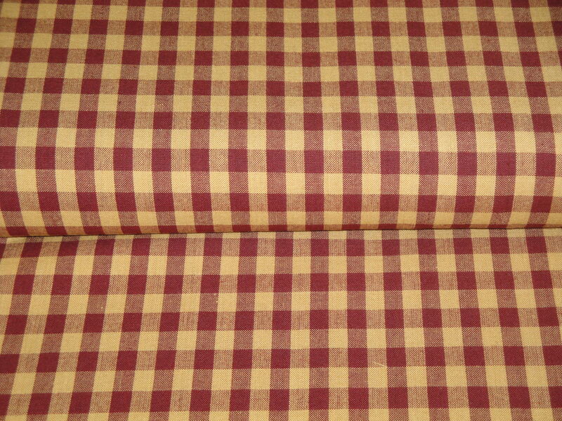 Diamond Textiles Country Homespun Collection Woven Cotton Wine Wheat Check Fabric  - product image  