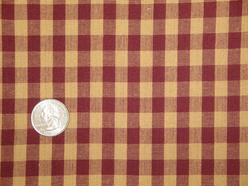 Diamond Textiles Country Homespun Collection Woven Cotton Wine Wheat Check Fabric  - product image  