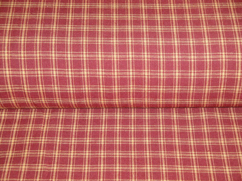 Diamond Textiles Country Homespun Collection Woven Cotton Wine Wheat Plaid Fabric  - product image  