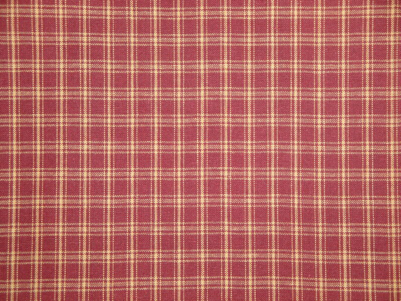 Diamond Textiles Country Homespun Collection Woven Cotton Wine Wheat Plaid Fabric  - product image  