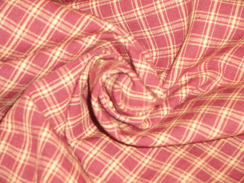 Diamond Textiles Country Homespun Collection Woven Cotton Wine Wheat Plaid Fabric  - product image  