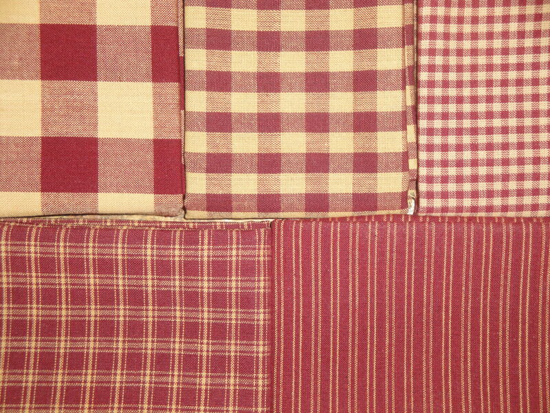 Diamond Textiles Country Homespun Collection Woven Cotton Wine Wheat Plaid Fabric  - product image  