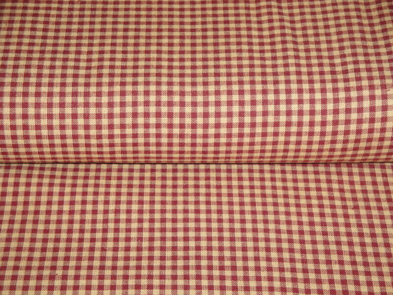 Diamond Textiles Country Homespun Collection Woven Cotton Wine Wheat 1/8th Check Fabric  - product image  
