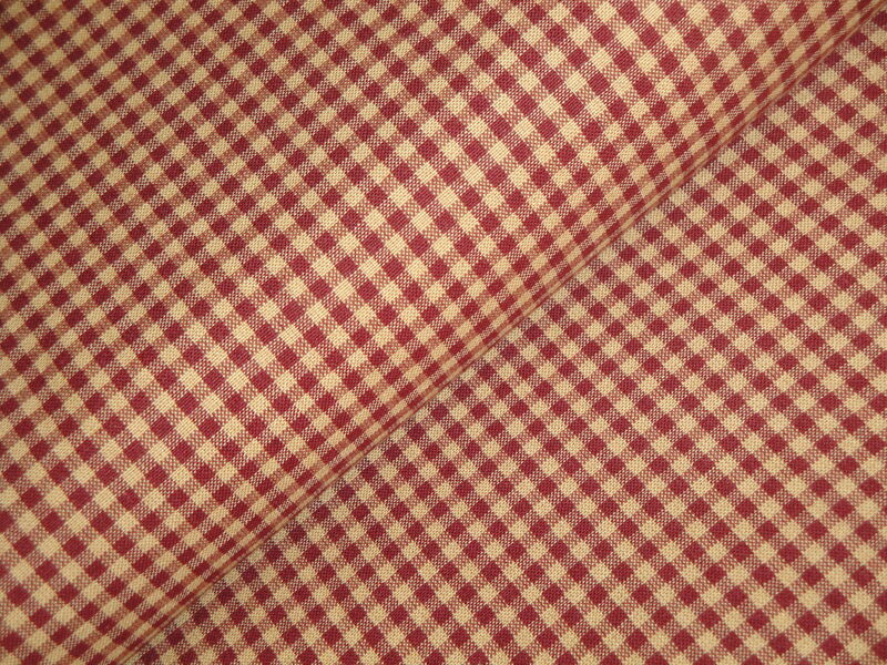 Diamond Textiles Country Homespun Collection Woven Cotton Wine Wheat 1/8th Check Fabric  - product image  